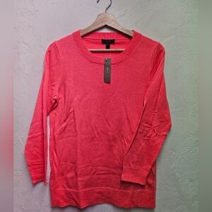 J Crew - Tippi Merino Wool Sweater E1277 3/4 Sleeve |Medium | Coral
